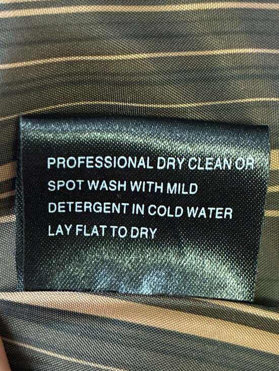 Y2K Baxis & Baxis Pea Coat Jacket M Womens Suede Leather Lined Tan Double Breast - Picture 9 of 9